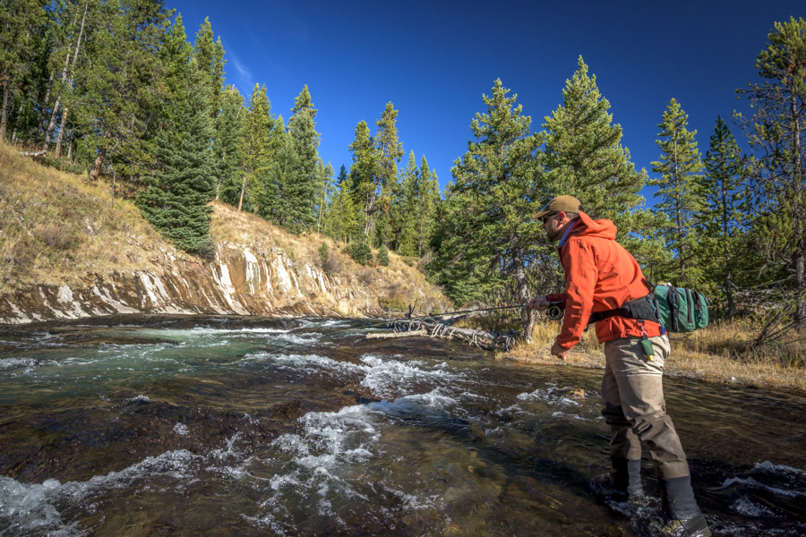 Working a Run on the Gibbon The Gibbon River is a blue ribbon stream in Yellowstone National Park