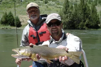 guided montana yellostone national park fly fishing brown trout