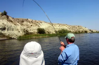 fly fishing montana guided trip trout brown trout