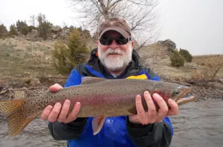 rainbow trout montana fly fishing guided trip