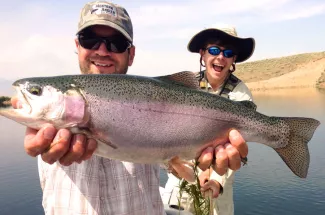 huge rainbow trout guided montana adventure fly fishing