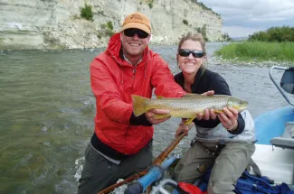 brown trout guided trip fly fishing montana fish 