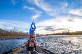 drift boat mountains fly fishing montana guide 