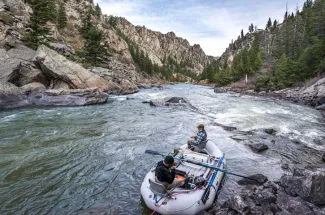 rainbow trout fly fishing float trip montana angler