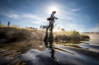 Yellowstone national park fly fishing guide montana