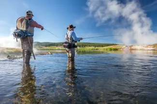 Guided fishing trips Firehole River