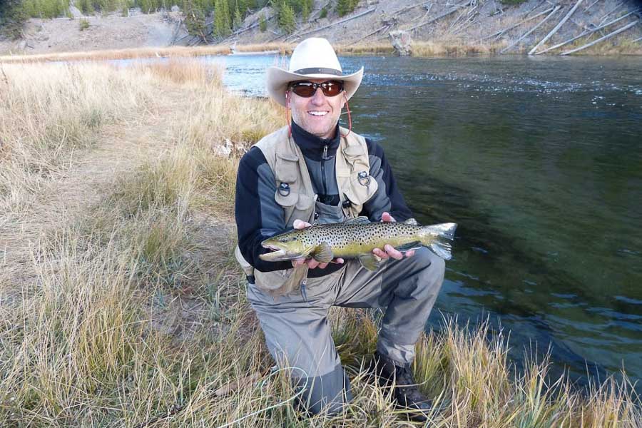 Madison River Brown Trout Fly Fishing the Madison River in Yellowstone National Park