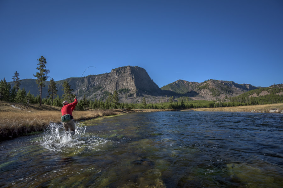 Madison Junction Fishing Montana Angler Fly Fishing in Yellowstone Park